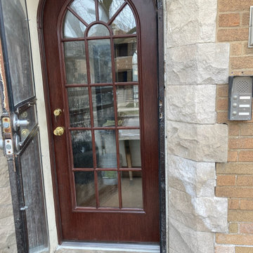 Round Top Steel Entry & Security Storm Door / AFTER