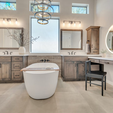 Transitional Kitchen, Master Bathroom and Guest Bathrooms