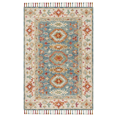 Safavieh Aspen Apn117M Bohemian Rug, Blue/Ivory, 3'0"x5'0"