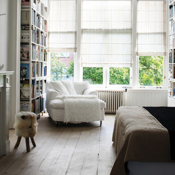 Elegant White Roman Shades