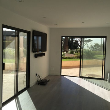 Living Room With Sliding Glass Doors to Private Patio