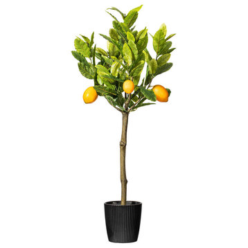 Vickerman 3' Potted Lemon Tree, Unlit, 3'
