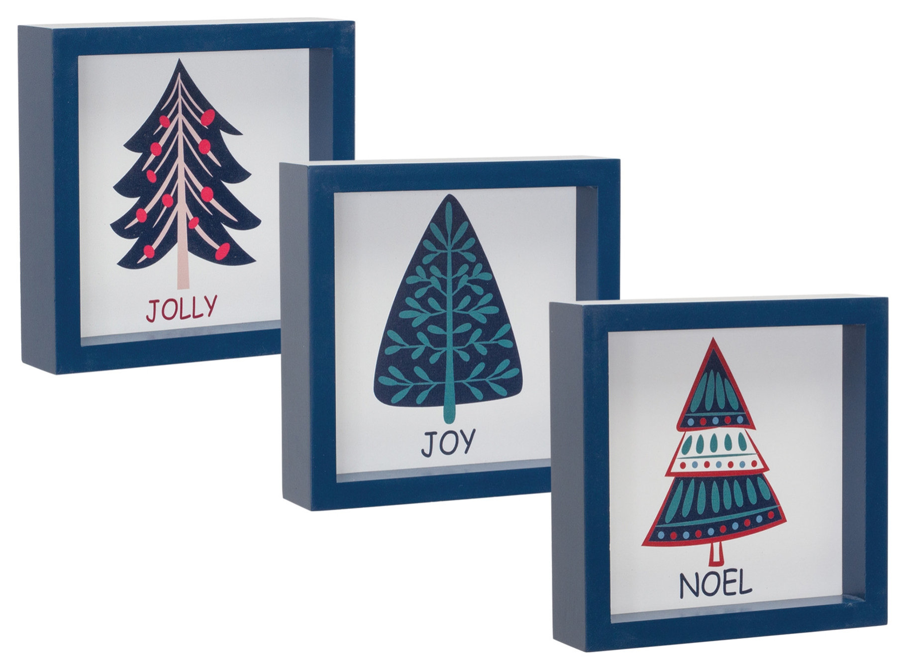 Melrose International Holiday Sentiment Plaque (Set of 12)