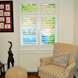 Beautiful wooden Shutters in Canford Cliffs interior - Interior Shutters