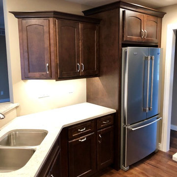 New Home-Geneseo, IL Koch Cabinets Birch Mocha Gray Lagoon MSI Quartz