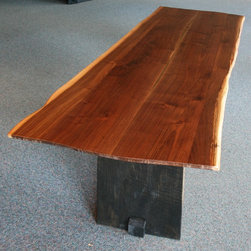 60nobscot Home - Walnut Trestle Table - Dining Tables