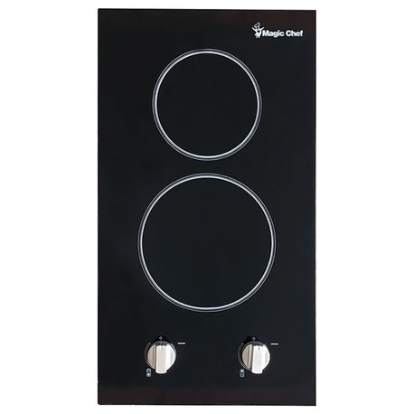 Magic Chef 12" 120V Built-In Electric Radiant 2-Burner Cooktop, Mcscte12Bg2