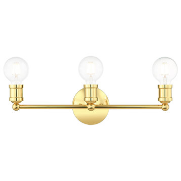 Livex Lighting 16713 Lansdale 3 Light 20"W Vanity Light - Polished Brass