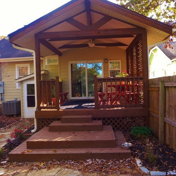 Ninty year old Renovation: New rear entry Porch and Stone Patio