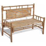 vidaXL - vidaXL Garden Bench 47.2" Bamboo - vidaXL Garden Bench 47.2" BamboovidaXL Garden Bench 47.2" Bamboo - 41504, This classic bamboo bench will make a great addition to your garden or any other outdoor space. The bench is designed with a backrest, which is comfortable to sit while reading or resting. Made of weather-resistant and waterproof bamboo, the bench is durable and stable. It is also easy to clean with a damp cloth.