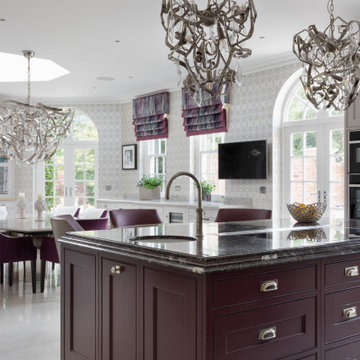 Traditional hand painted framed kitchen