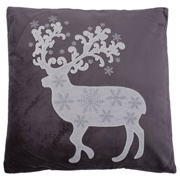 Vickerman QTx17471 Decorative 18"x18" Nordic Deer Pillow