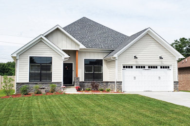 Transitional exterior home idea in Louisville