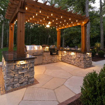A Captivating Landscape: Limestone, Pergola, and a lot more