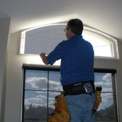Arch Shaped PolyCore Shutter install - Interior Shutters