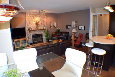 Trendy family room photo in Vancouver