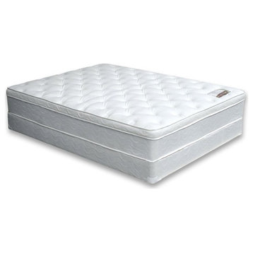 Furniture of America Joneson Fabric King Quilted Euro Top Mattress in White