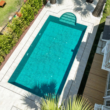 Piazza Cyan & Beige Stone Porcelain Tiles- Cesme,Izmir Villa