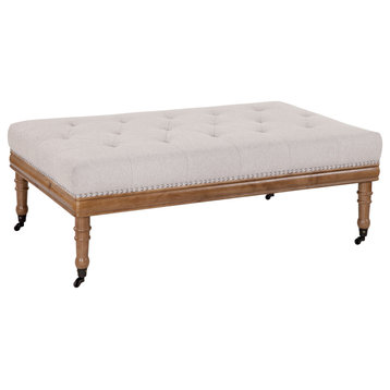 Grafton Home Woodland Upholstered Tufted Bench, Halo