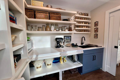 Minimalist kitchen photo in Edmonton