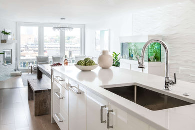 Inspiration for a coastal kitchen remodel in Providence