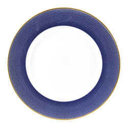 The New English - The New English Benday Cobalt Dinner Plate - Dinner Plates