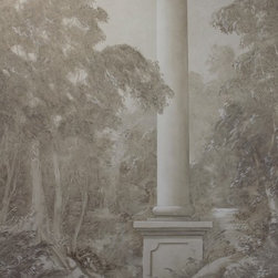 Grisaille Landscape Murals - Paintings