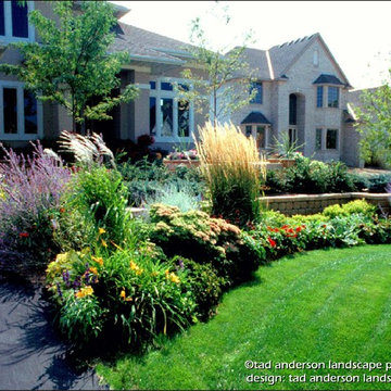 A Welcoming Entry Courtyard - Soft Textures. Minnesota Landscape Design.