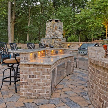 Outdoor Kitchen Lighting by Southern Lights of NC.