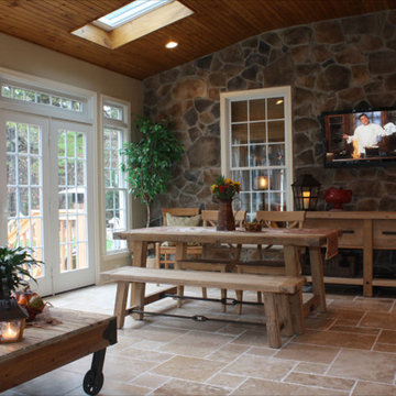 Addition With Rustic Stone Wall