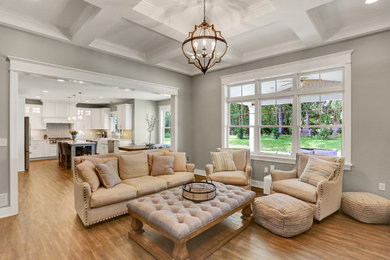 Living room - traditional living room idea in Other