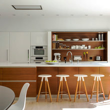 kitchen wall with long island