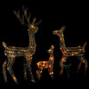 vidaXL Reindeer Family Acrylic Pre-Lit Christmas Lighting Decoration Colorful
