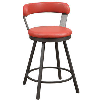 Sonya Counter Height Swivel Stools, Set of 2, Red