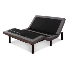 Costway Adjustable Massage Bed Base Upholstered Wireless Remote USB Twin XL