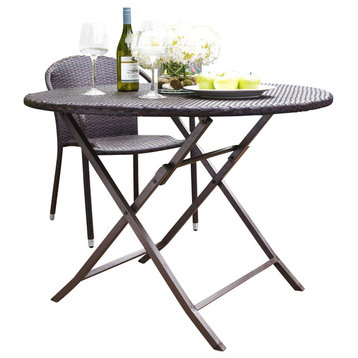 Palm Harbor Outdoor Wicker Folding Table