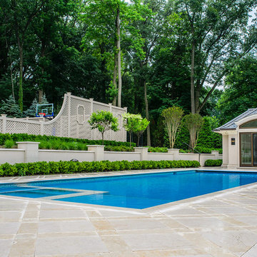 Elegant and Classic Pool with Pergola