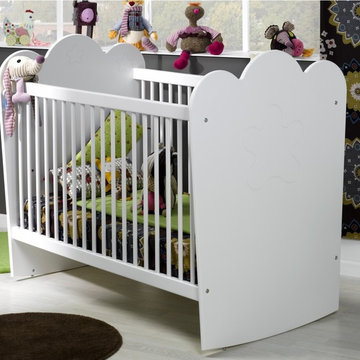 Lit bébé barreaux blanc 60x120 Léontine