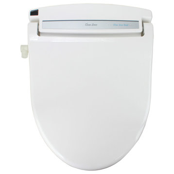 Clean Sense dib-1500R Elongated White Bidet Toilet Seat With Remote
