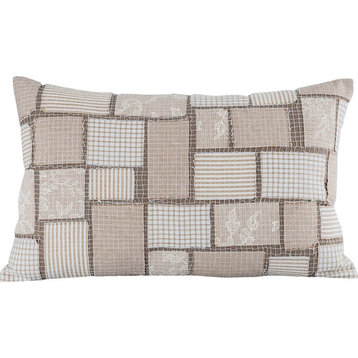 Patchsworth Pillow, 26"x16", Cream
