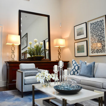 Grand Contemporary Living Room -- Deena Doherty