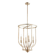 Quorum Richmond 4-Light Foyer Light in Aged Silver Leaf