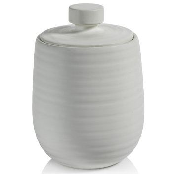 Azores Lidded Ceramic Decorative Jar, Large
