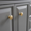 60" Palace Collection With Hardware, Satin Brass Finish, Cashmere Gray, F2-0012