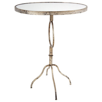 Oval End or Side Table, Gold