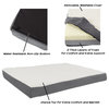 PETMAKER Orthopedic Pet Bed Memory Foam & Removeable Cover, Gray, 36x27x4