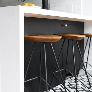 rythmic "harold" cement steals the spotlight in kitchen remodel by studio mcgee