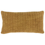 Kosas Home - Nakeya Knitted 14" x 26" Throw Pillow, Honey - Give in to the plush and cozy appeal of the Nakeya Pillow. Its neutral hues highlight the multi-dimensional kitted pattern and perk-up the mood of any decor. Styling your home is effortless with this casual and versatile pillow.