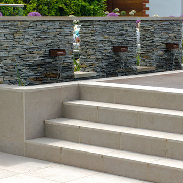 Modern family garden in Gatley