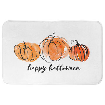 Happy Halloween Pumpkins 34"x21" Bath Mat